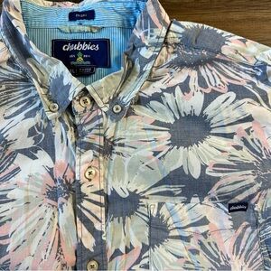 Chubbies Friday Shirt Floral Resortwear Short Sleeve Poplin Button Up Mens XL